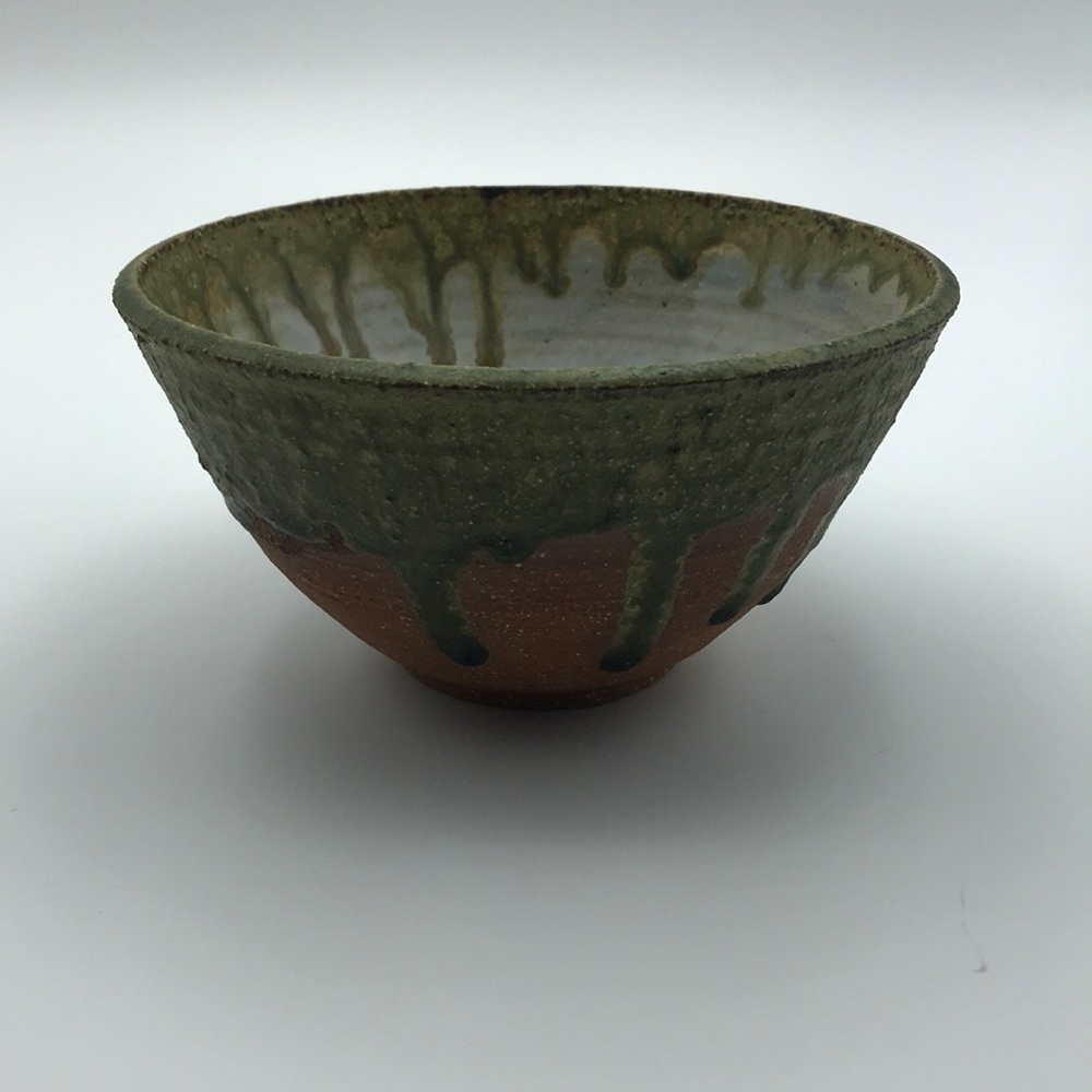 Vintage 1974 Hand Turned Pottery Bowl Textured